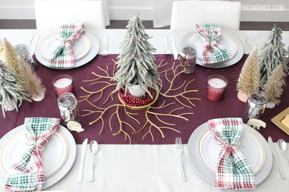 Loving this simple holiday tablescape! Whimsically beautiful, with items I'll use again and again! 