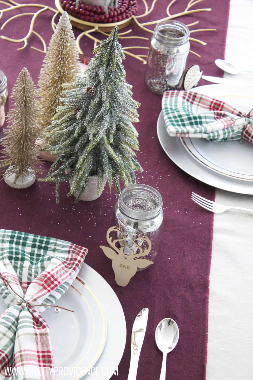 Loving this simple holiday tablescape! Whimsically beautiful, with items I'll use again and again! 
