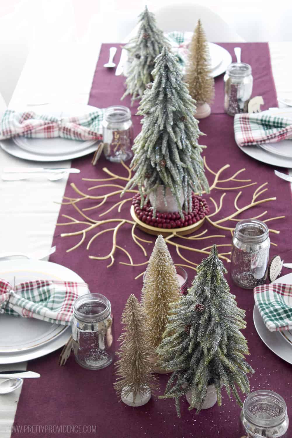 Loving this simple holiday tablescape! Whimsically beautiful, with items I'll use again and again! 