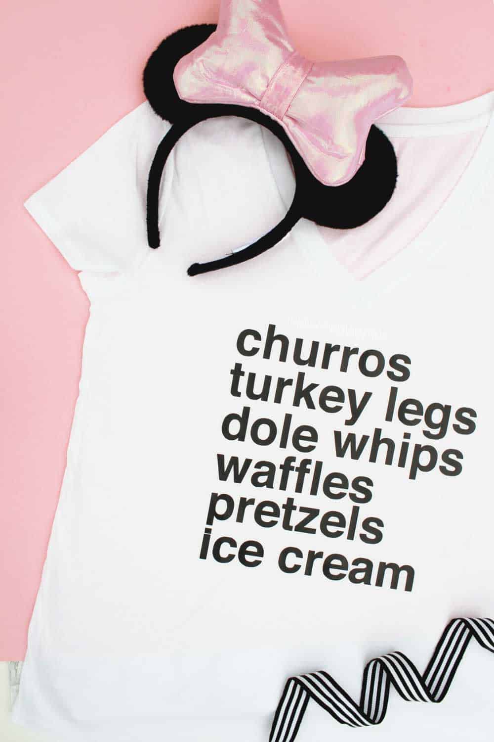 This DIY Disney Snacks t-shirt is SO cute and so easy to make too!!! Obsessed!