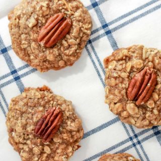 Maple Pecan Oatmeal Cookies! Yummy and healthy and EASY!
