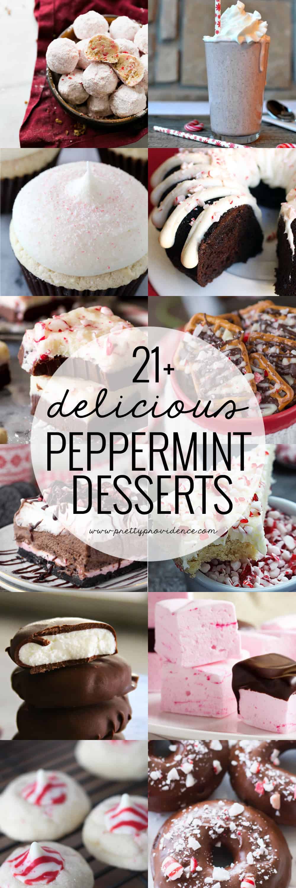 21+ delicious and unique peppermint dessert recipes! Literally ever single one of these is delicious, perfect to celebrate the most wonderful time of the year! 