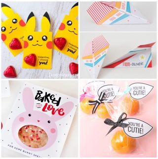 There are SO many cute Valentines here, perfect for kids class parties! A lot of non-candy options here, too!