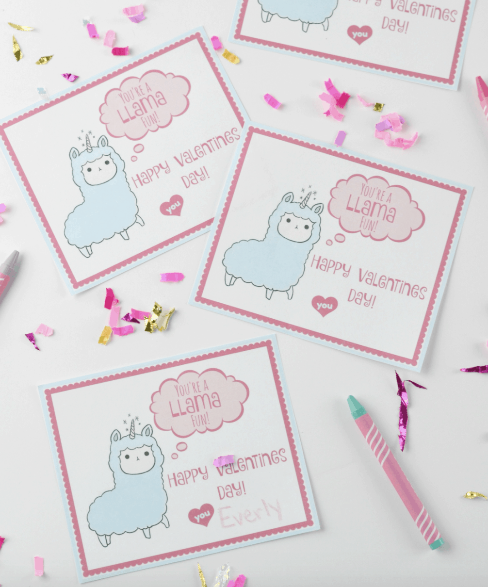 Cute llama class valentines!