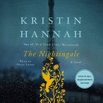 The Nightingale digital cover - the Eiffel tower and a yellow nightingale silhouette with flowers