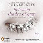 Between Shades of Gray book cover - woman's eyelashes with snow on them