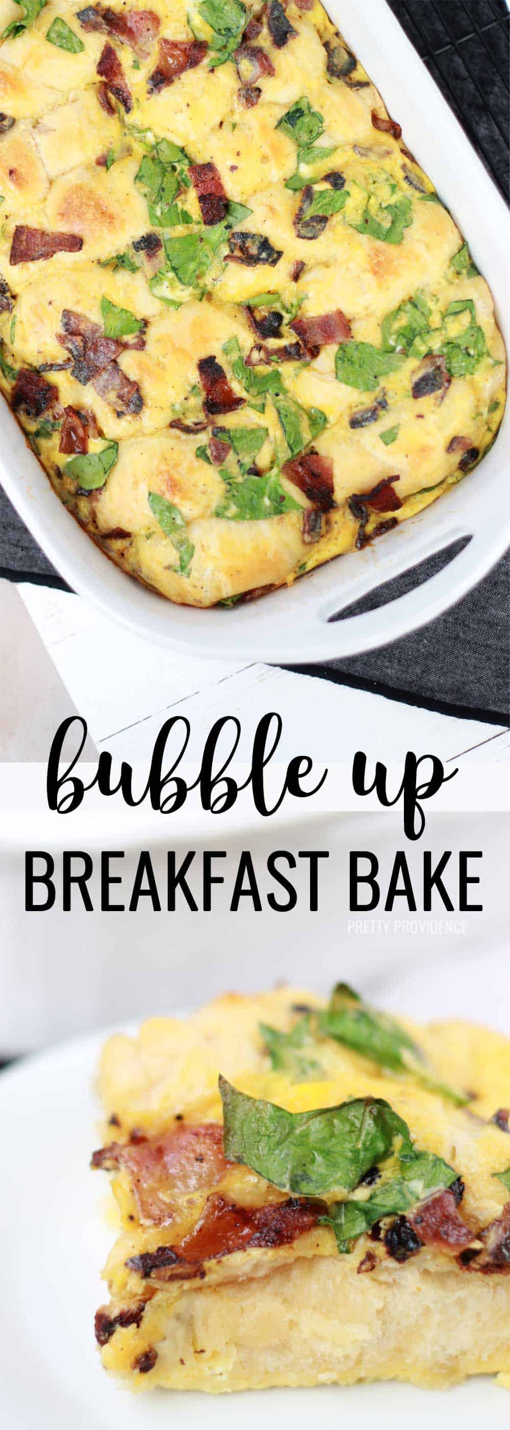 My family LOVES this bubble up breakfast bake! It's great for breakfast, brunch or for a quick weeknight dinner! 