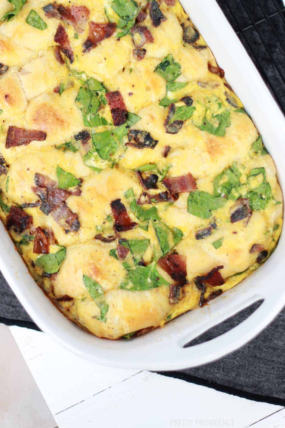 My family LOVES this bubble up breakfast bake! It's great for breakfast, brunch or for a quick weeknight dinner! 