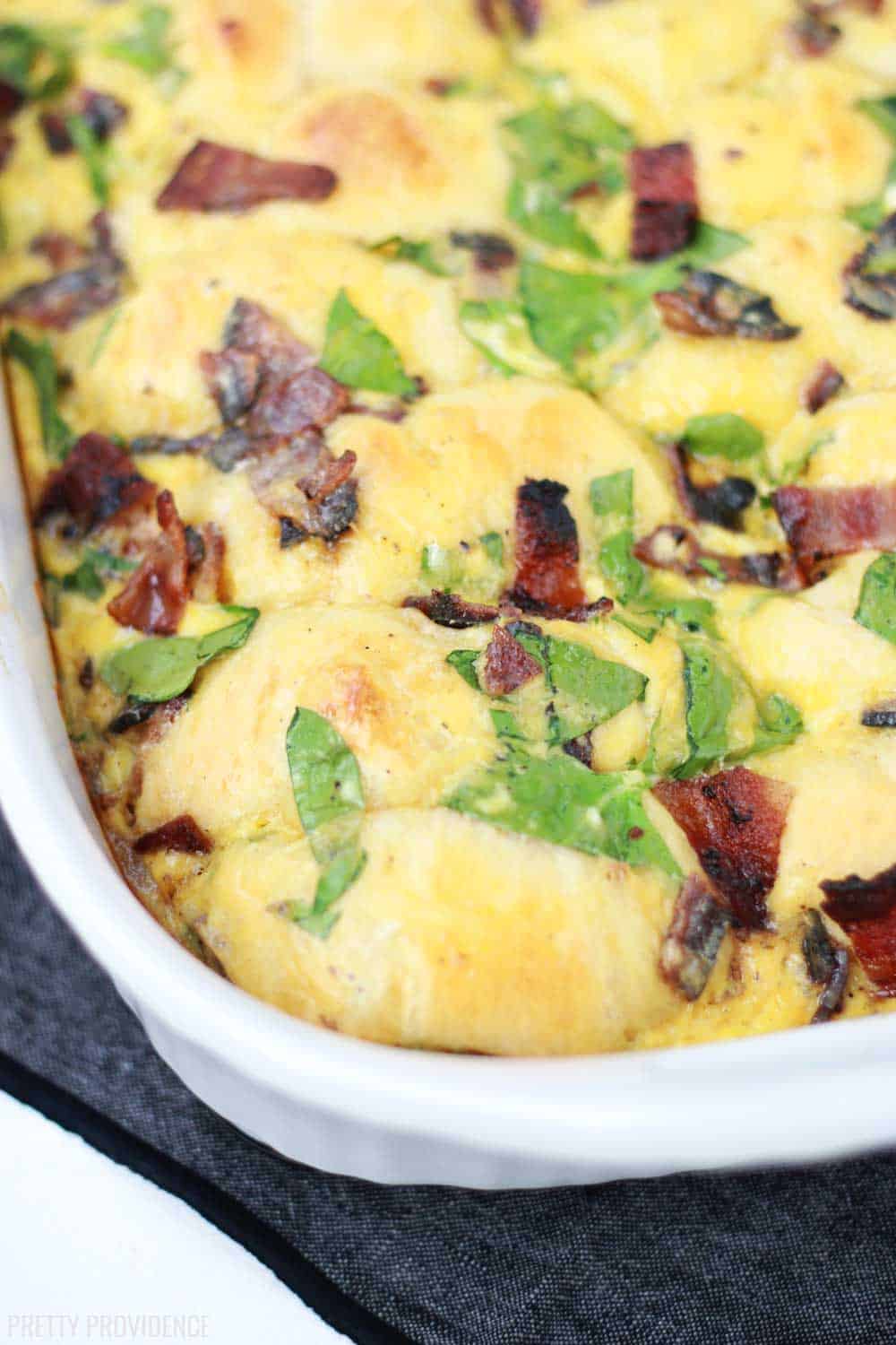 My family LOVES this bubble up breakfast bake! It's great for breakfast, brunch or for a quick weeknight dinner! 