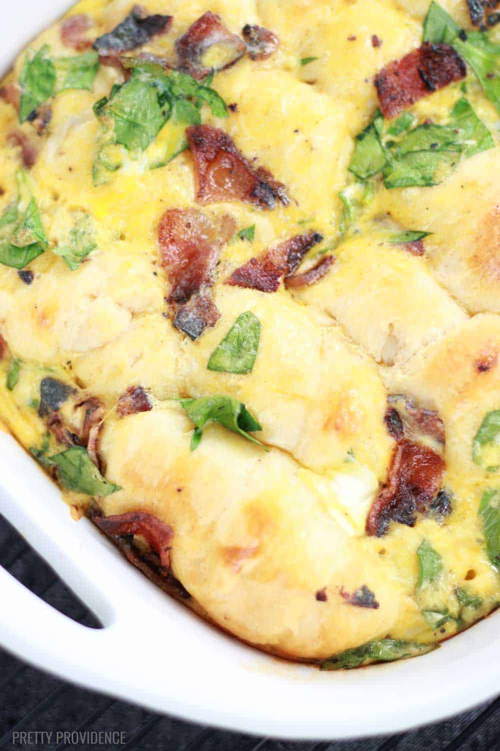 My family LOVES this bubble up breakfast bake! It's great for breakfast, brunch or for a quick weeknight dinner! 