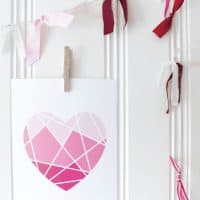 Geometric Heart Valentines Day Printable Decor
