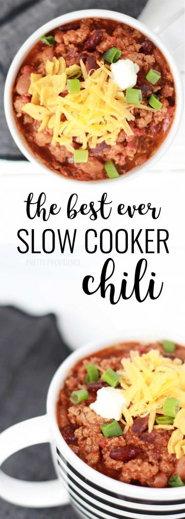 Slow Cooker Chili - Pretty Providence