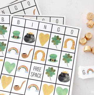 How fun is this free printable St. Patrick's Day Bingo?! It is perfect for all the class parties or even just entertaining the little ones at home!