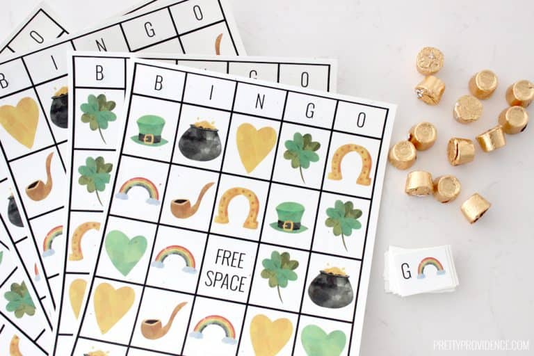 How fun is this free printable St. Patrick's Day Bingo?! It is perfect for all the class parties or even just entertaining the little ones at home!