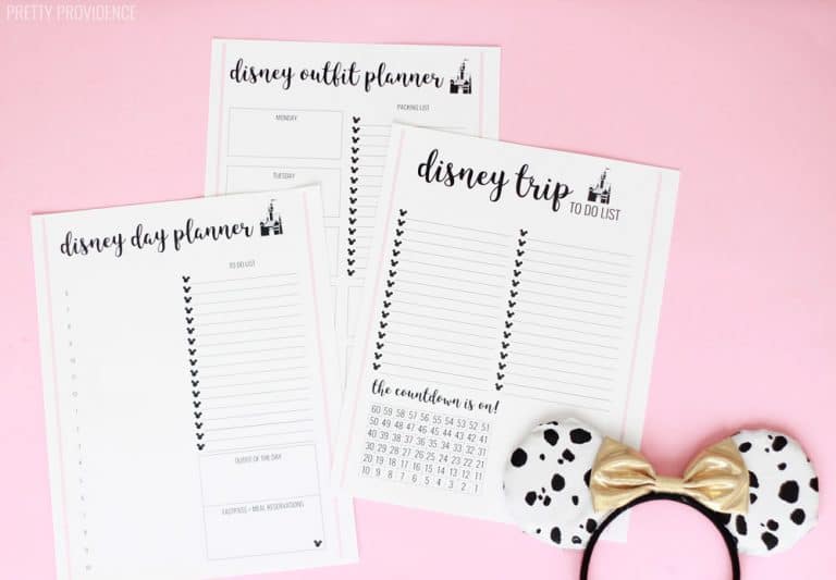 Disney Trip Planner Sheets