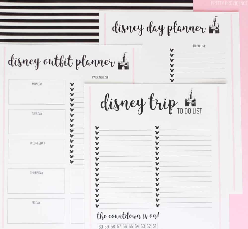 These free Disney trip planner sheets are so helpful when you’re getting ready for a trip to Disney World or Disneyland!