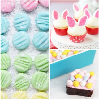 A collage image of three different Easter treat ideas.