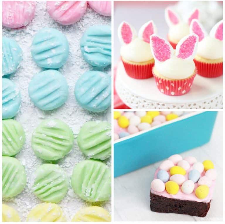 A collage image of three different Easter treat ideas.