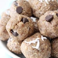 These super easy protein balls are the perfect healthy way to curb that sweet tooth! Even my kids love them!
