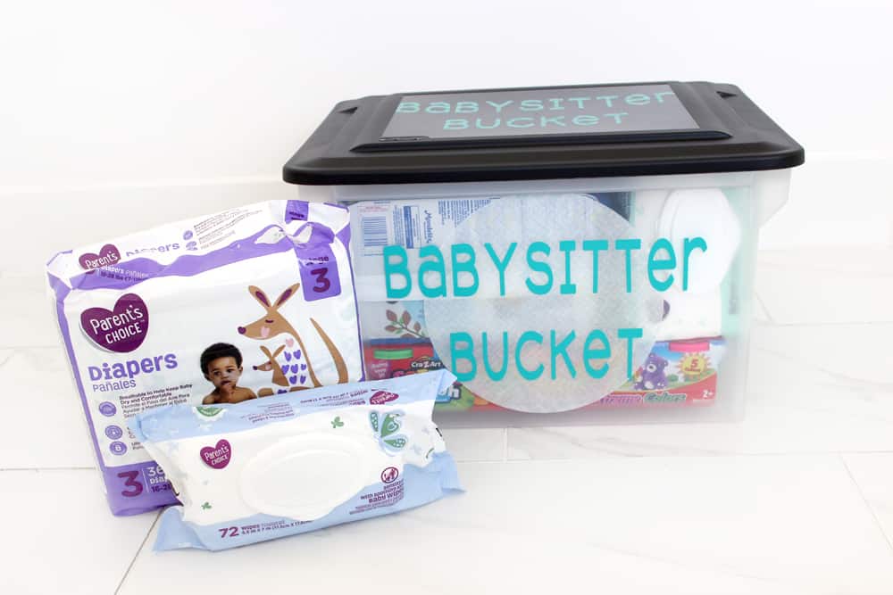 Babysitter bag filled with all the items the babysitter will need plus fun babysitting activities, games and treats! 