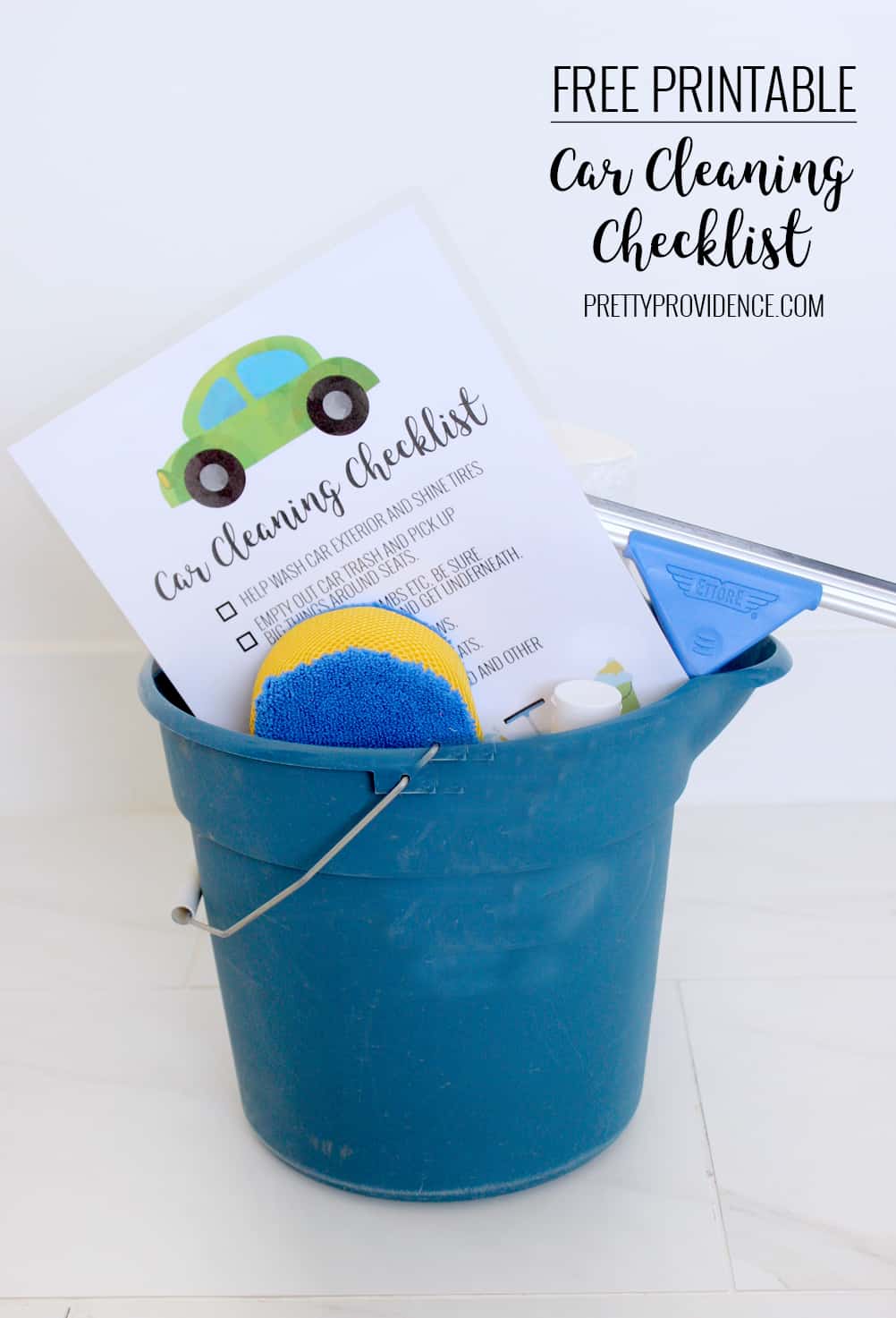 Car cleaning checklist - this is a great way to teach your kids how to clean a car! 