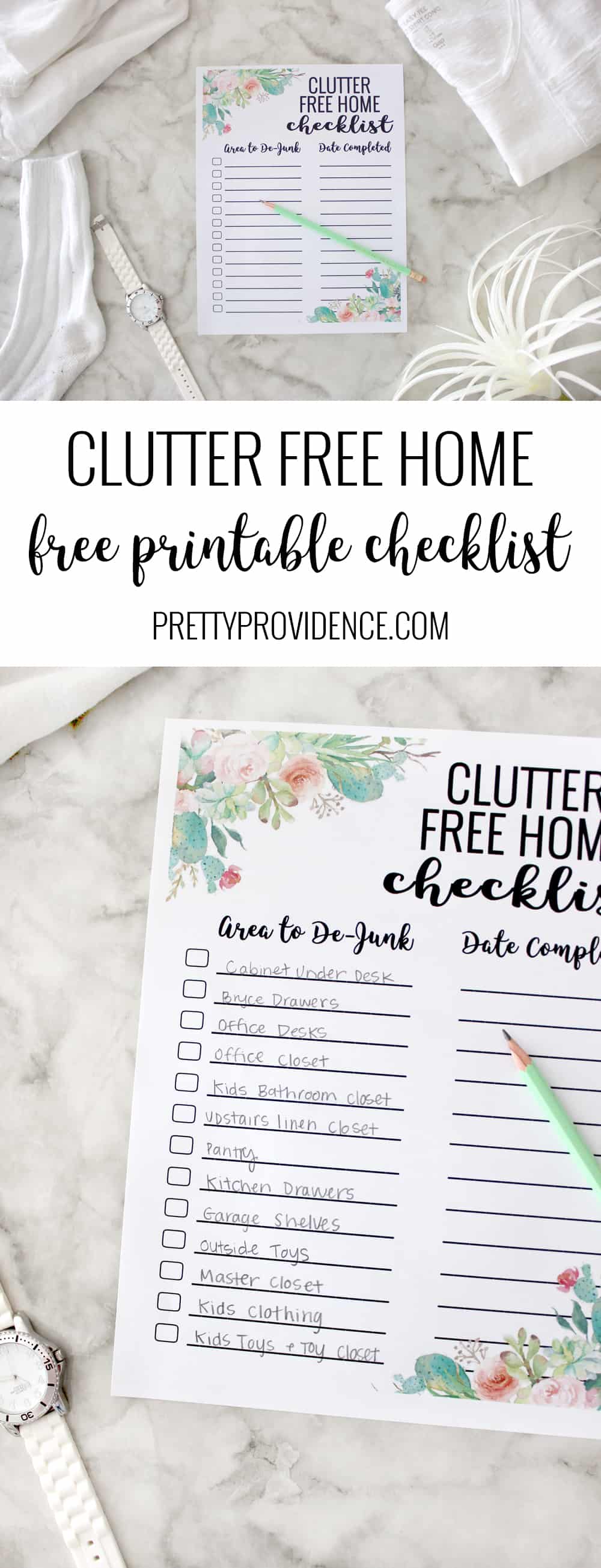 Clutter Free Home Checklist