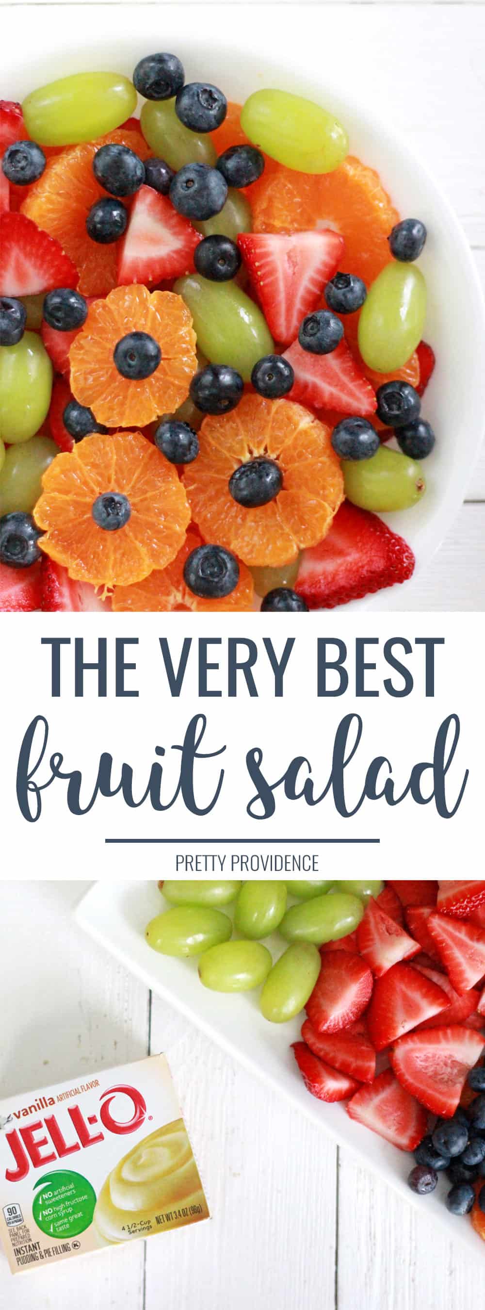 The best fruit salad recipe with sweet vanilla dressing! 