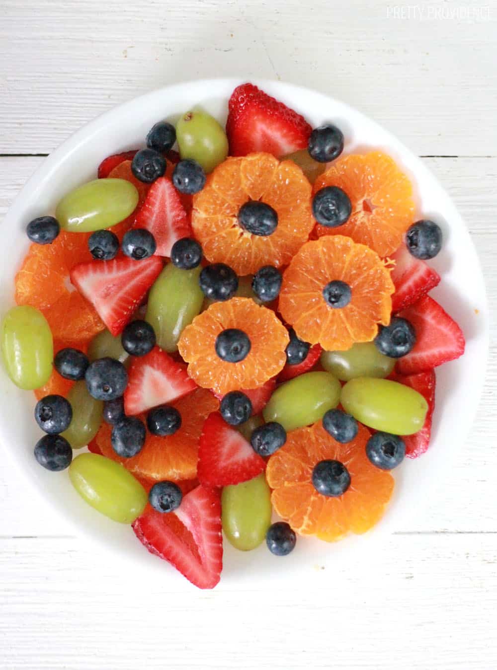 Fruit salad with sweet vanilla dressing! 