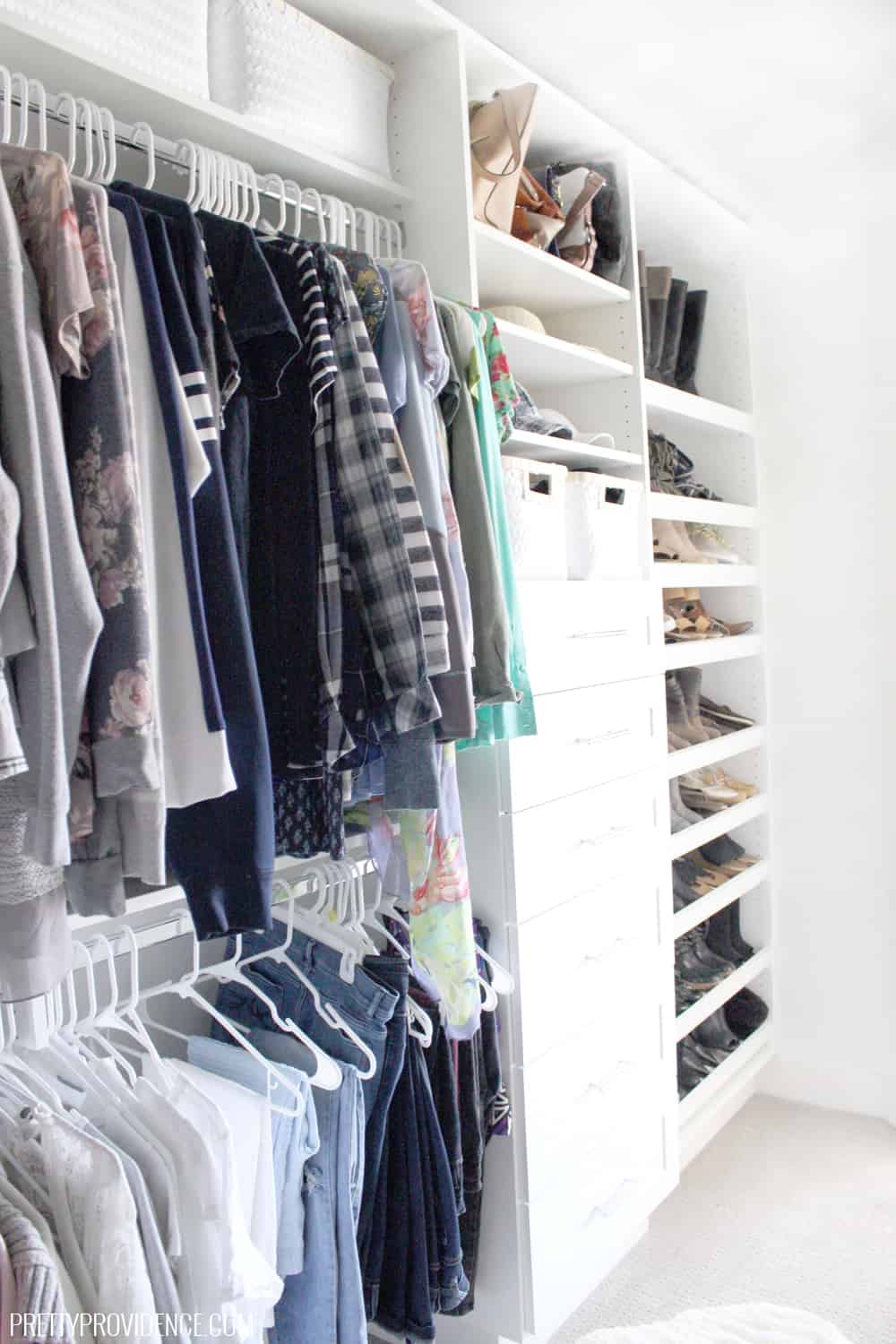 Wardrobe best sale hanging ideas