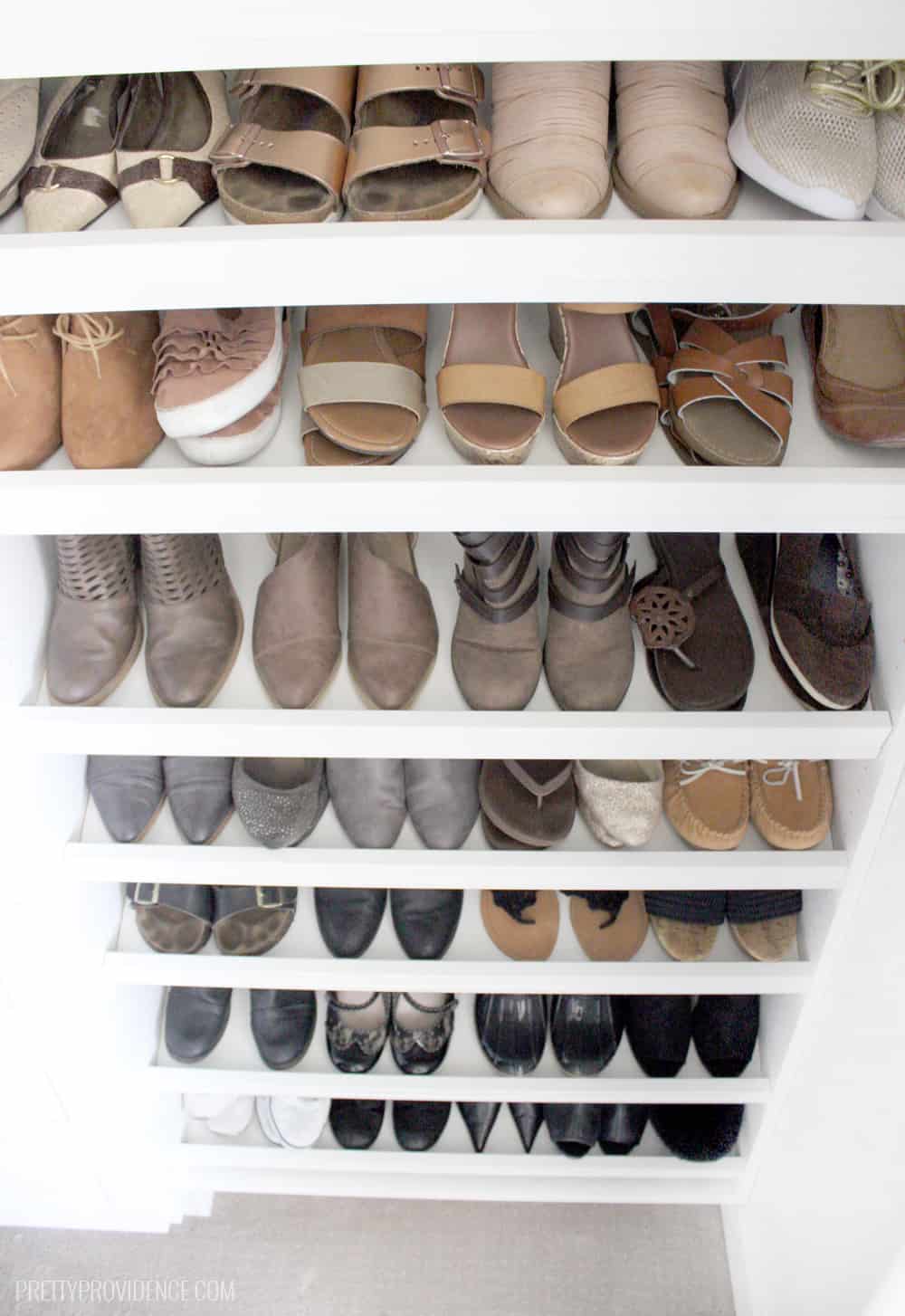 Master closet shoe racks! 