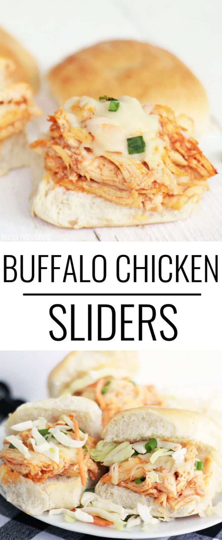 Slow Cooker Buffalo Chicken Sliders - Pretty Providence