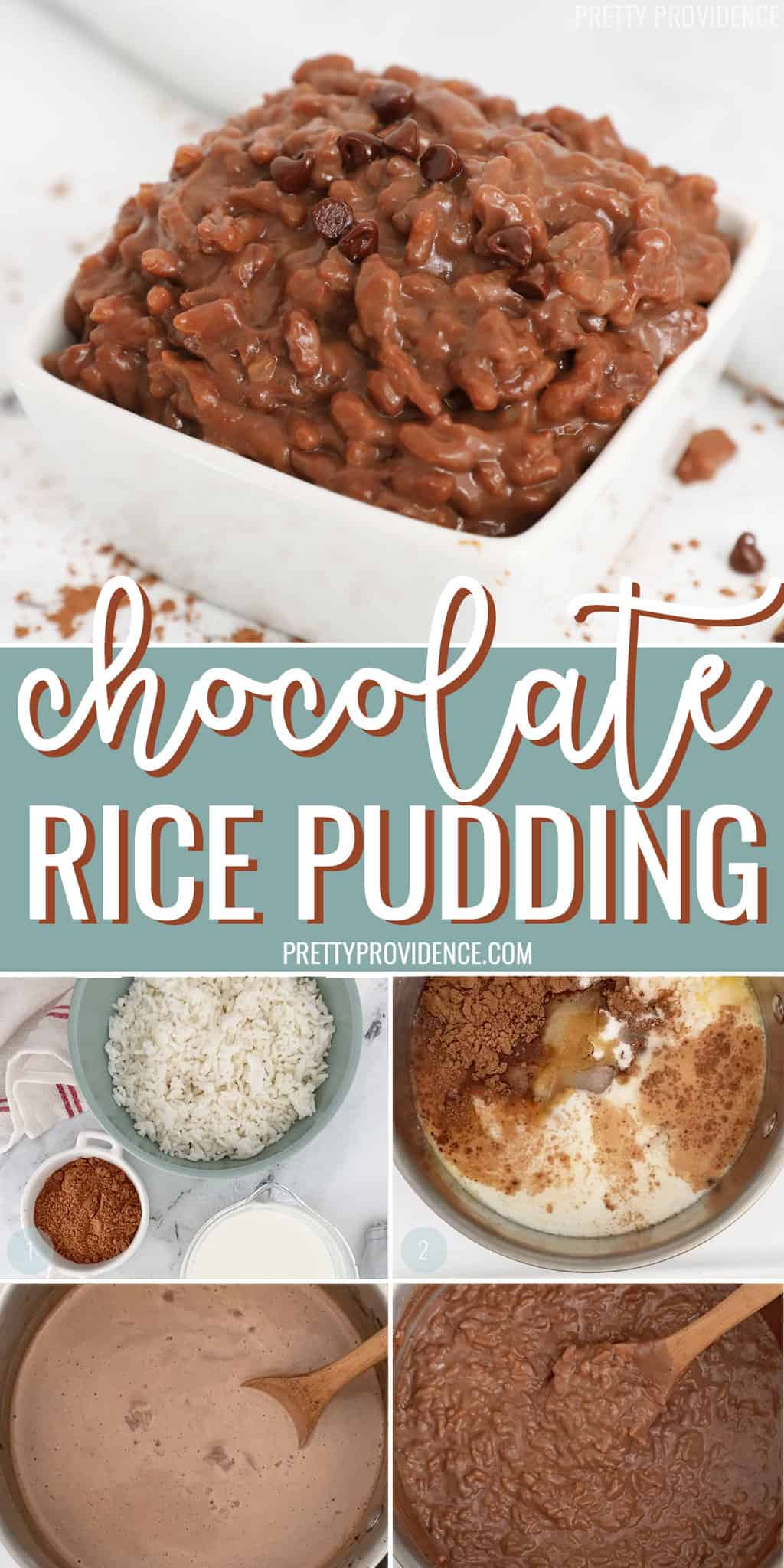Chocolate Rice Pudding - a delicious take on classic rice pudding! Easy to make and perfect use for leftover rice! 