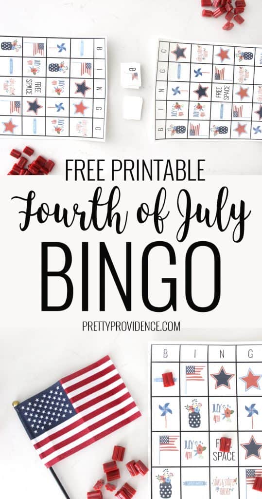 Free Printable Fourth of July Bingo Cards - Pretty Providence