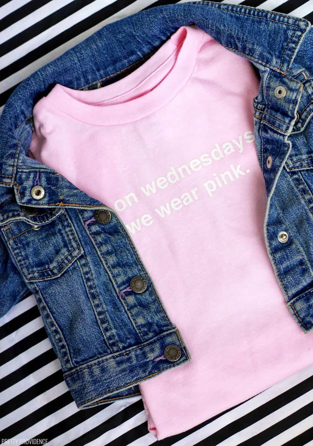 "On Wednesdays We Wear Pink" Mean girls inspired t-shirt