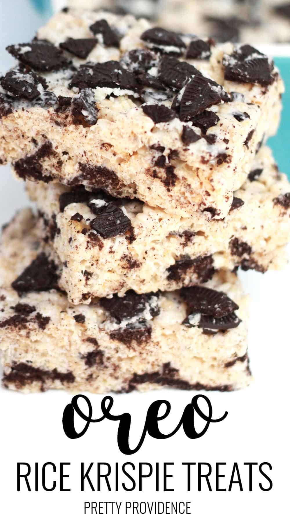 Oreo Rice Krispie Treats! We love this easy no-bake dessert recipe!