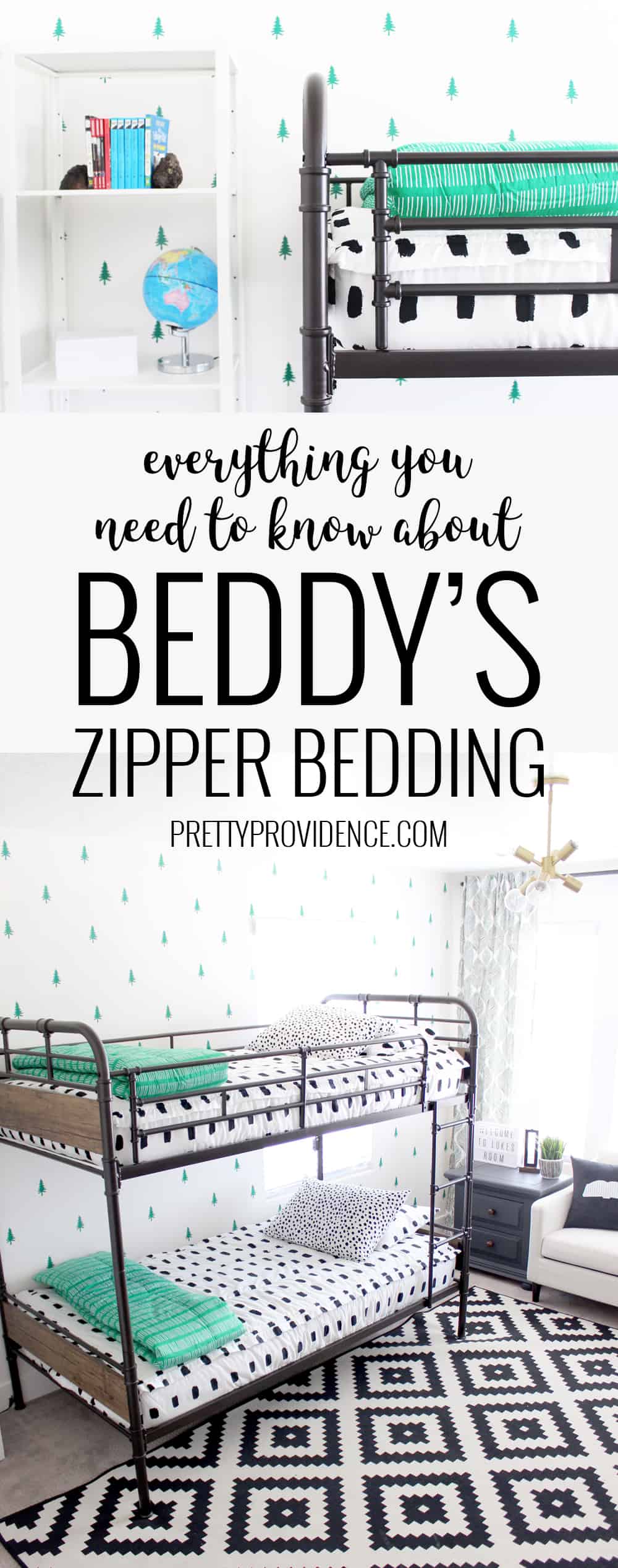 Everything you need to know about Beddy's zipper bedding answered! The perfect bedding for bunk beds, Beddy's bedding has tons of adorable choices!