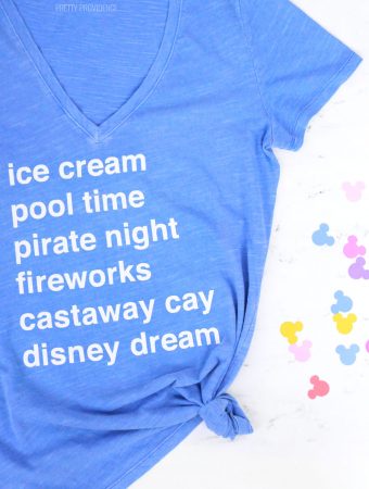 DIY Disney Cruise List T-Shirt with free cut file!