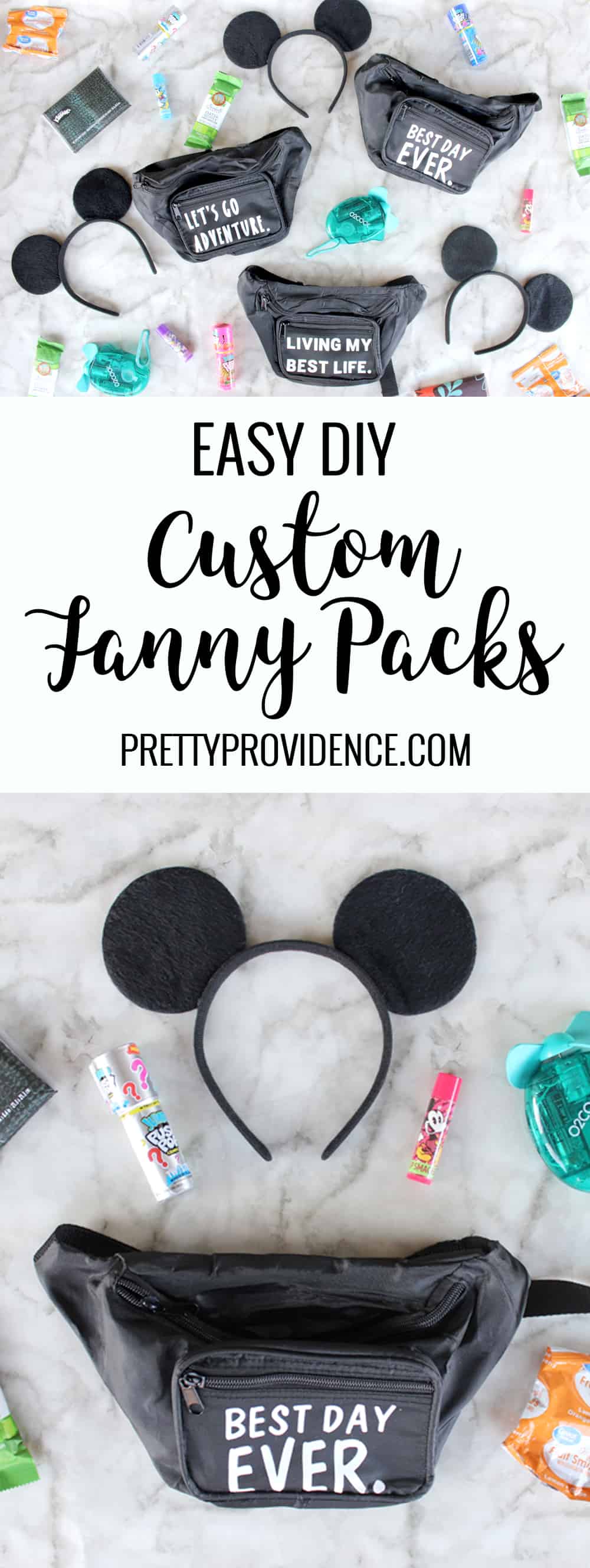 Easy Custom Fanny Packs made with the Cricut Maker - Pretty Providence