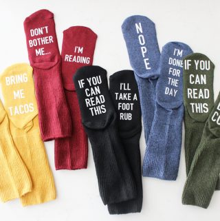 I love this easy funny socks tutorial! They would make perfect gifts for friends or teachers! Cute and easy to customize to fit each persons personality!