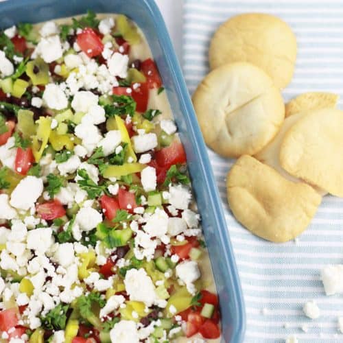 Healthy greek seven layer dip!