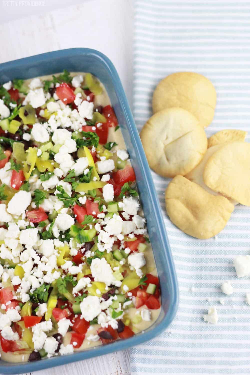 Healthy greek seven layer dip!