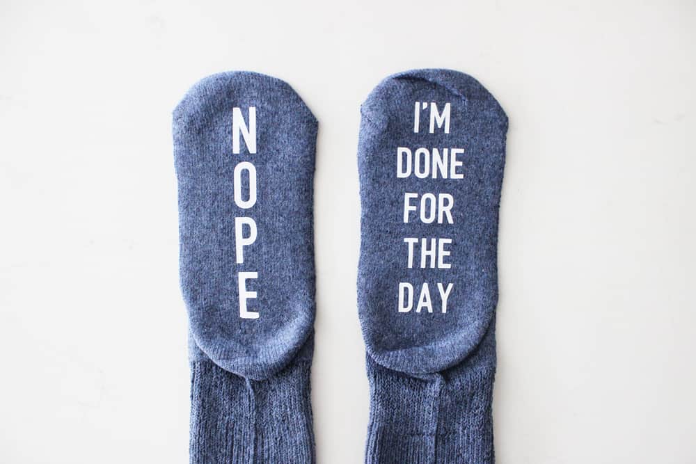 finished nope, i'm done for the day socks