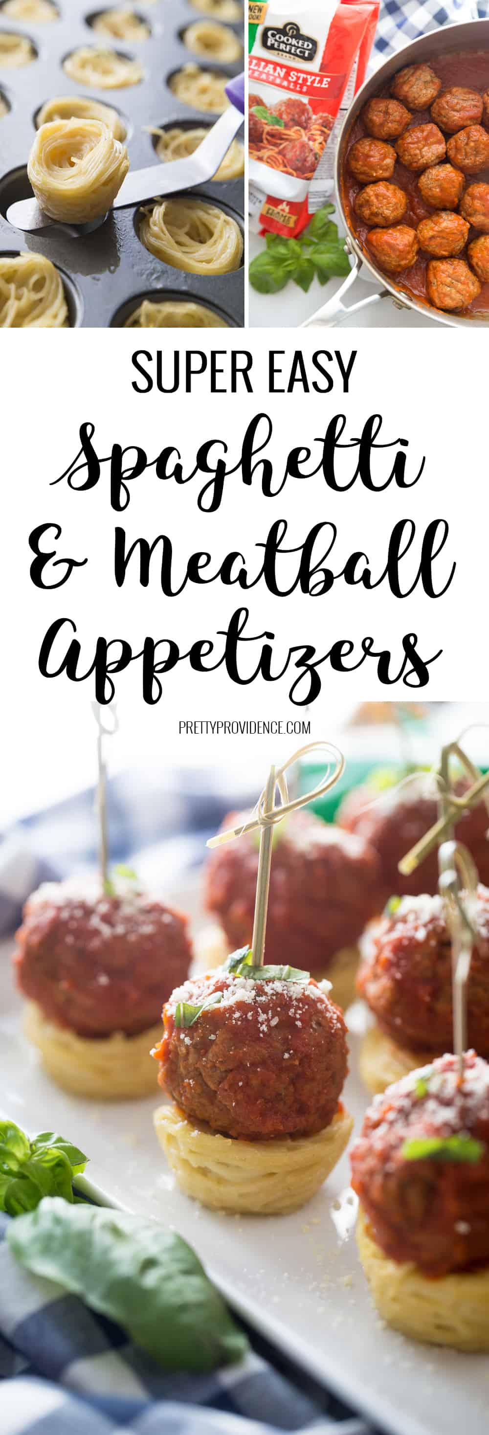 Easy Spaghetti and Meatball Appetizers by Pretty Providence