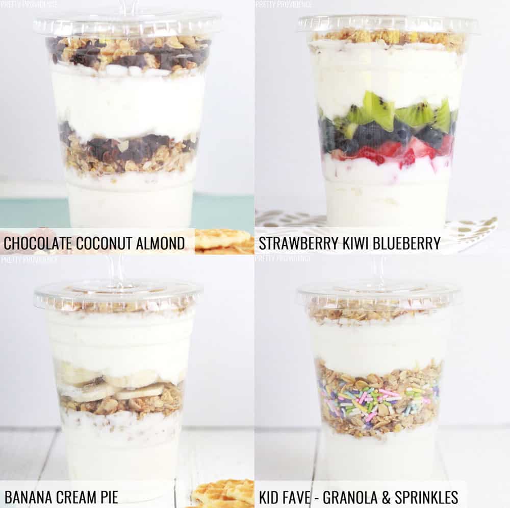 Yogurt Parfaits to go - 4 ways!