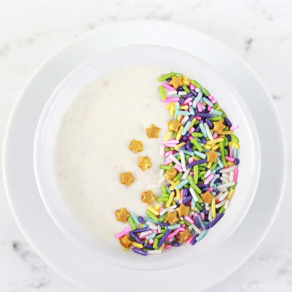 Kids yogurt with sprinkles - if you have a picky little one, try this!
