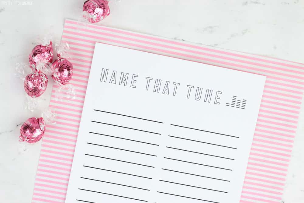 Music Match Printable Baby Shower Game Lyric Song Digital 