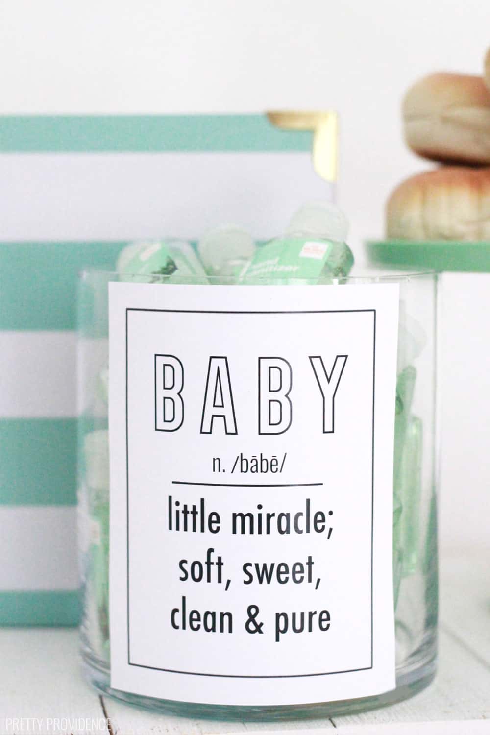 Baby shower sanitizer store favors