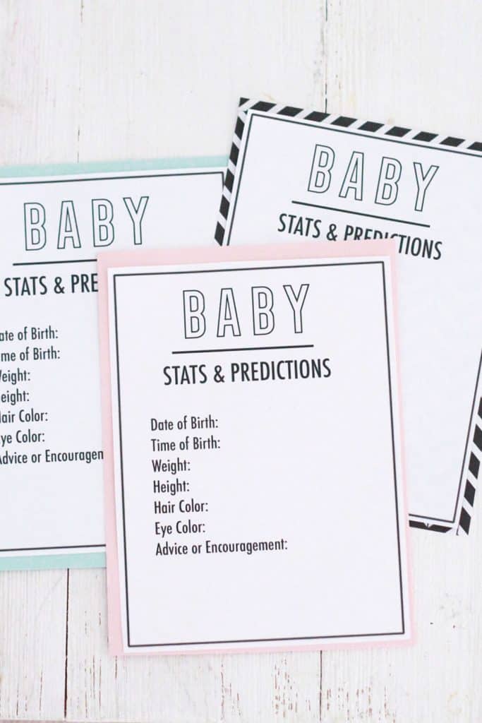 Guess the baby clearance weight game printable template