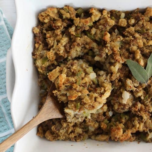 Literally the best ever stuffing recipe! Easy, hearty, and so delicious!