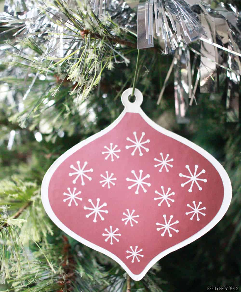 Homemade Christmas Ornament Retro Mid Century Modern Style